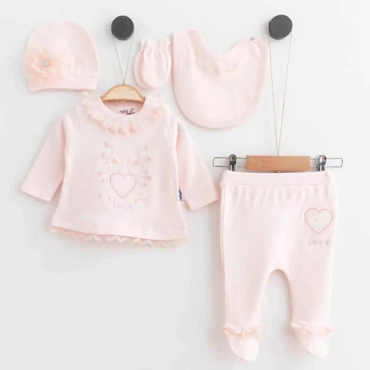 Spanish Baby Girls Outfit, Pink Baby Girl Layette