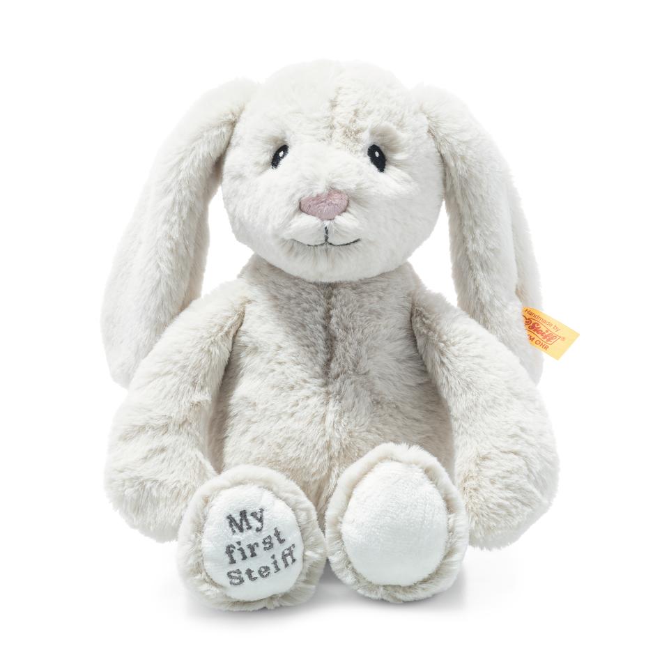 Soft Cuddly Friends My First Steiff Hoppie Rabbit In Grey