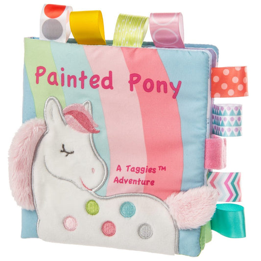 Painted Pony Soft Taggie Baby Book, Sensory Baby Books, Mary Meyer Soft Baby Book