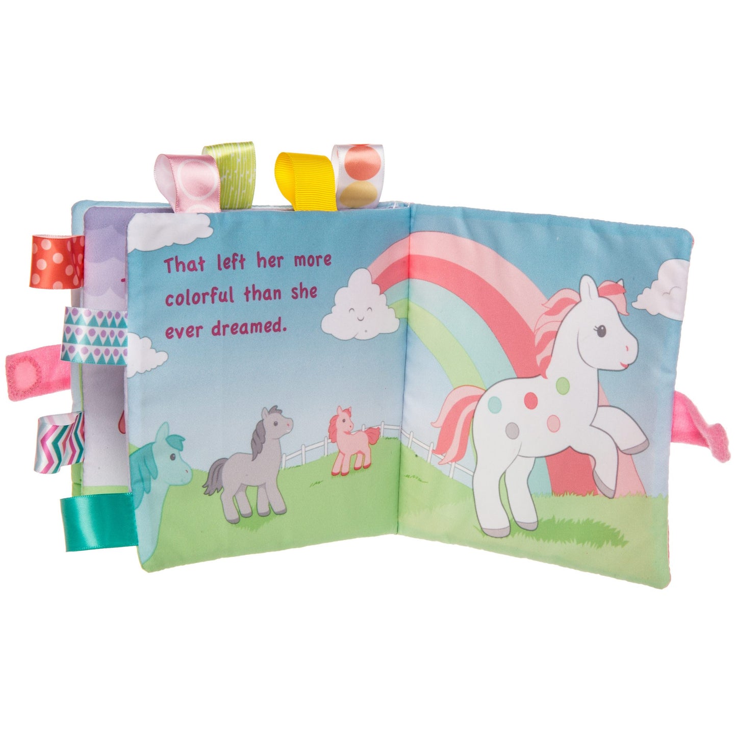 Painted Pony Soft Taggie Baby Book, Sensory Baby Books, Mary Meyer Soft Baby Book