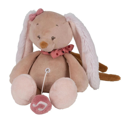 Nattou soft baby girl rabbit, musical 
