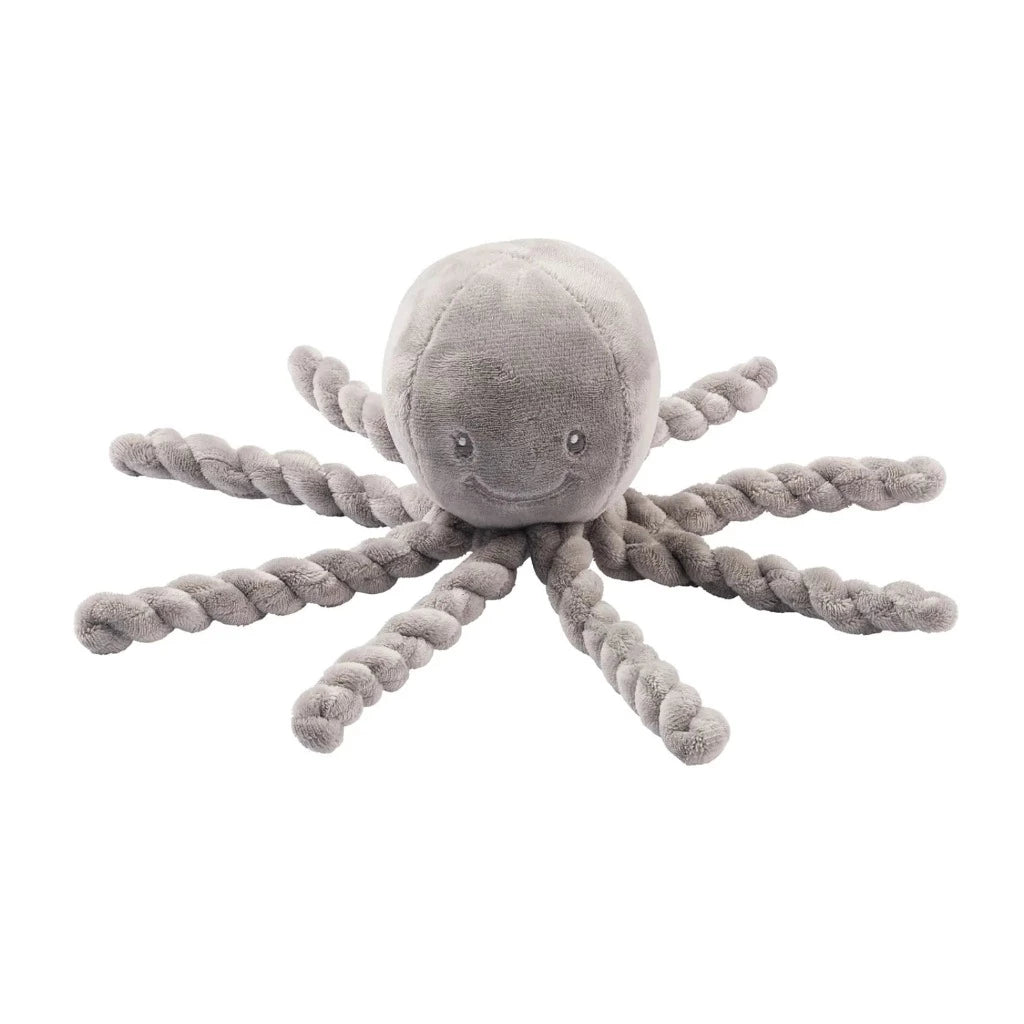 Octopus for a Preemie, Nattou Grey Piu Pui Octopus Toy, Newborn Soft Sensory Toy