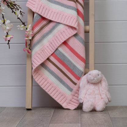 Luxury pink and grey baby blanket