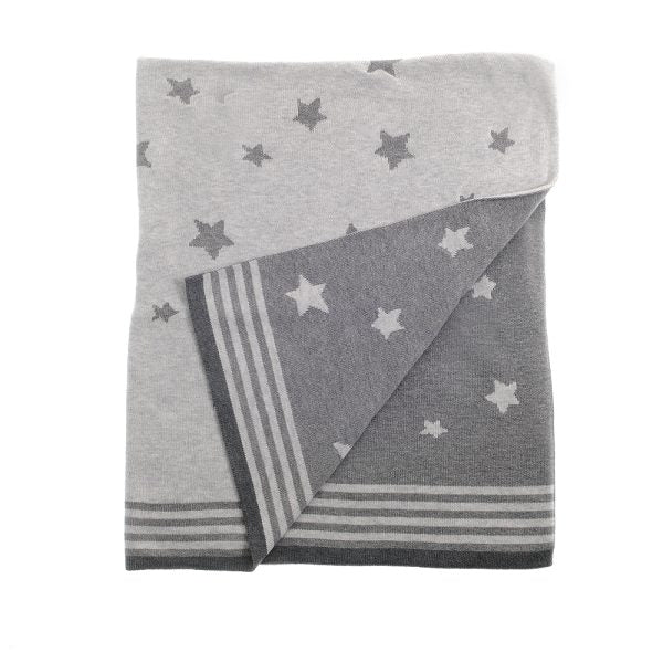 grey star reversible baby blanket 