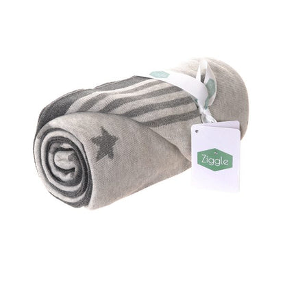 Grey Star Reversible Baby Blanket By Ziggle