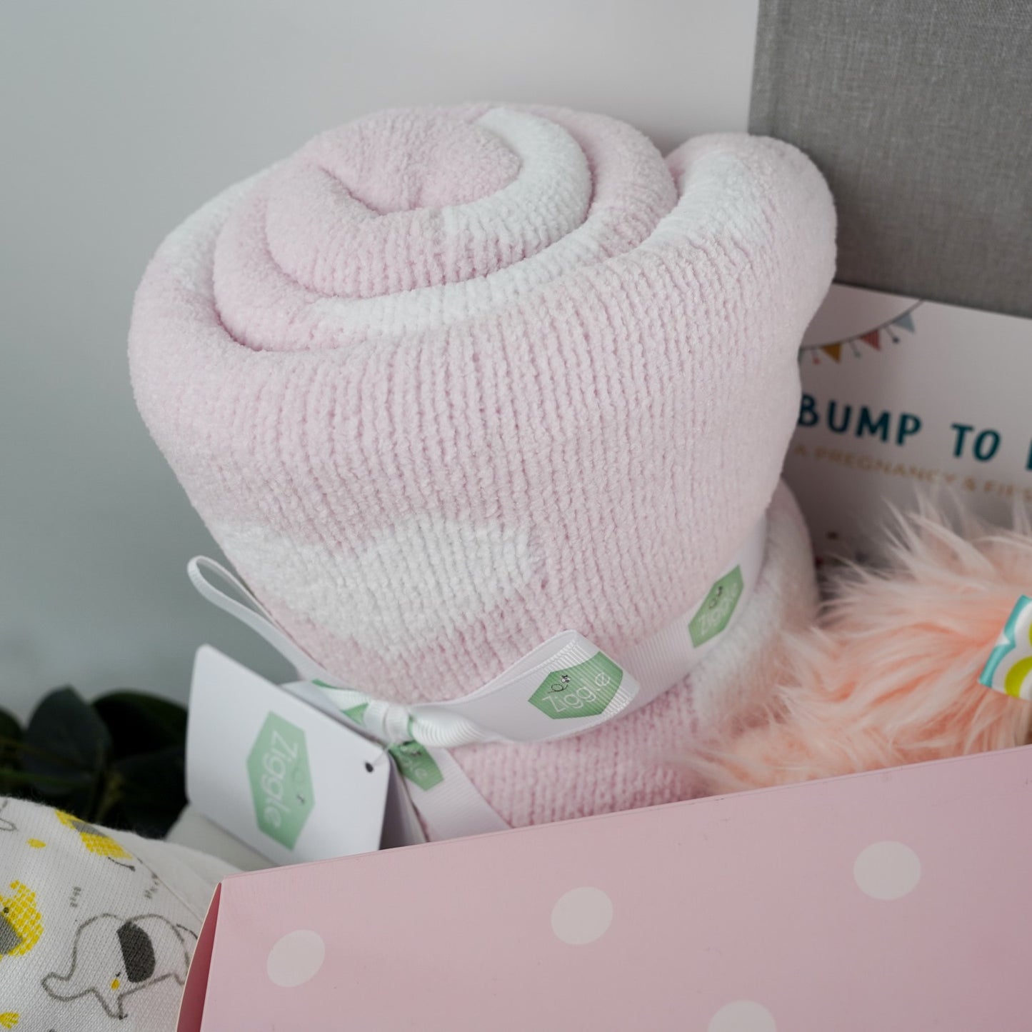 Luxury Mum To Be Hamper Gift, Baby Shower Gift, Pink Baby Girl Nappy Caddy, Pregnancy Journal, Baby Blanket, Mum To Be toiletries, Baby toiletries, Corporate Baby Gift