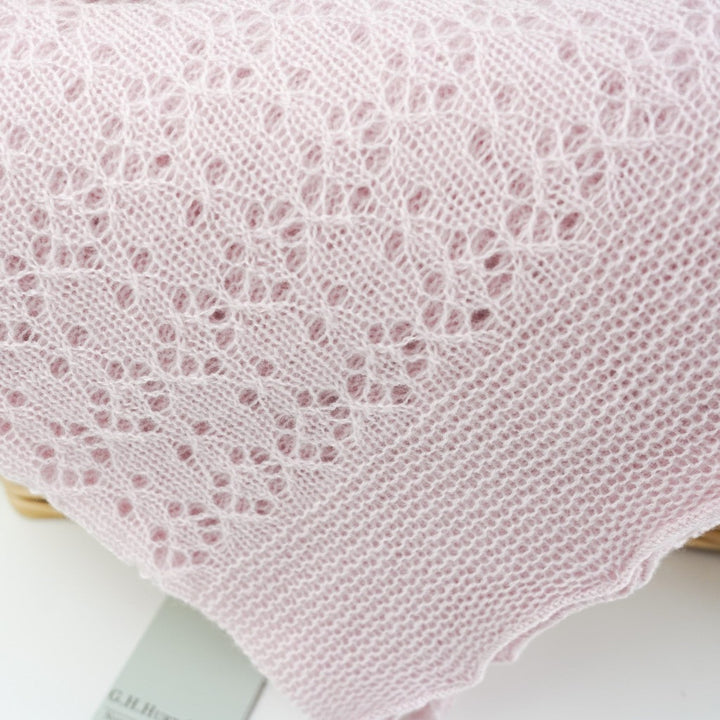 luxury cashmere baby shawl in pink by G H Hurt 