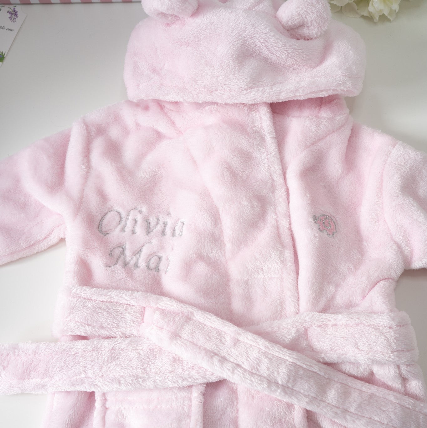 Little Me Baby Girls Newborn-9 Months Long Sleeve Bunny Face Hooded Robe |  Dillard's