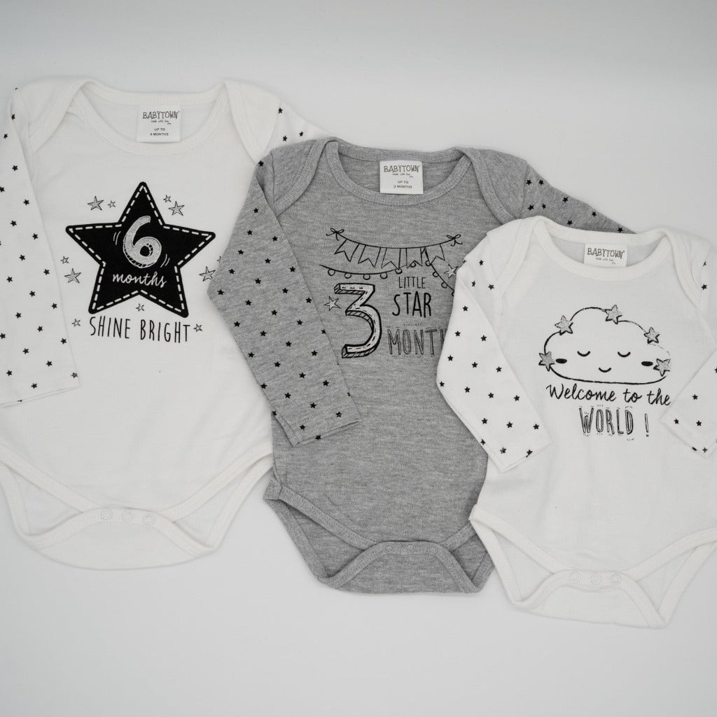 Milestone baby bodysuits