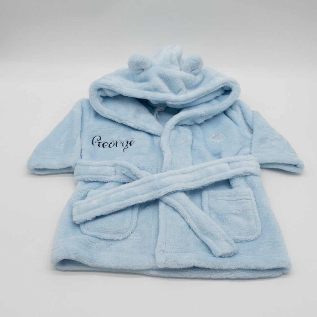 Baby Personalised Dressing Gown With Cute Ears, Luxury Baby Boy Gift