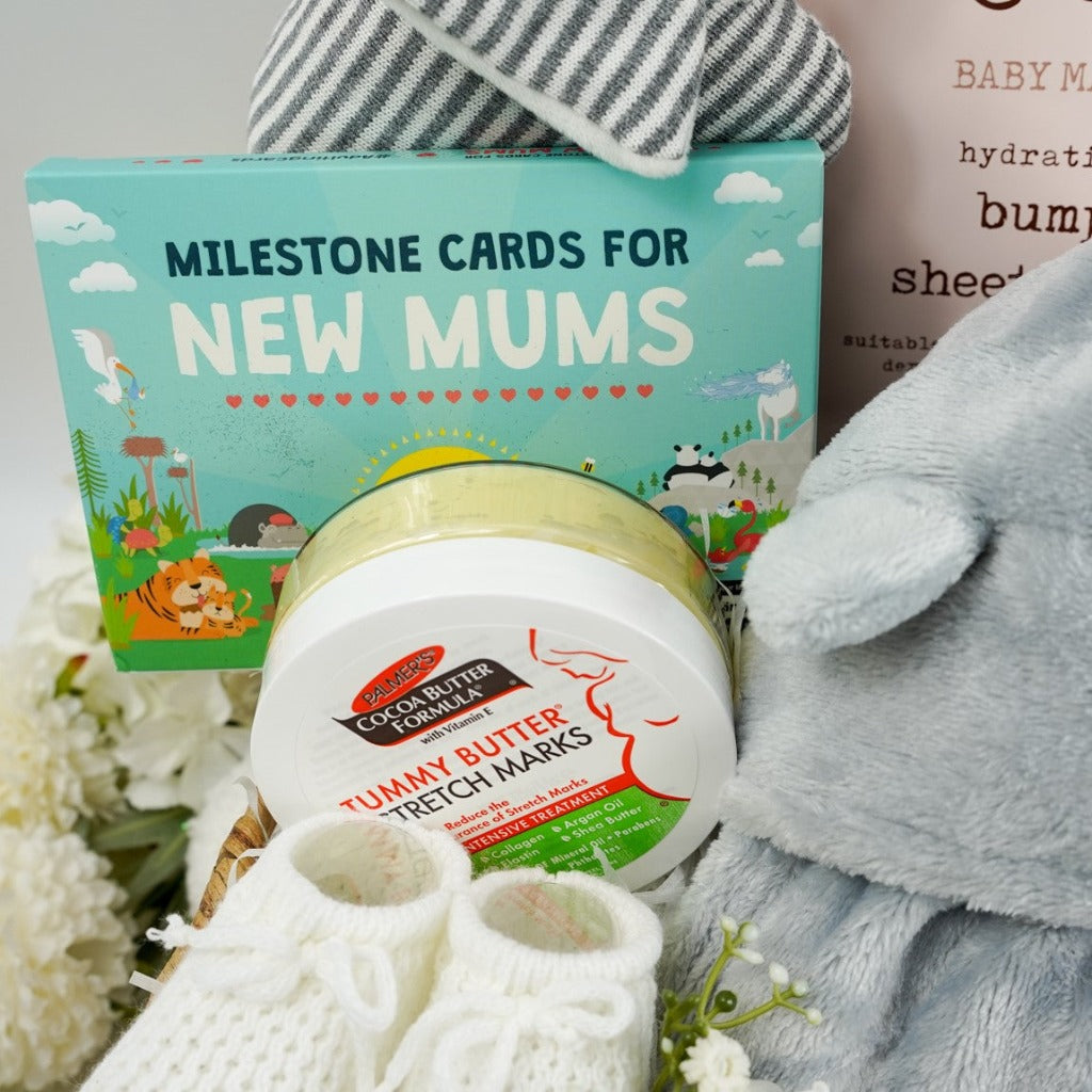 Mum To Be Hamper, Pregnancy And New Baby Elephant Hamper Basket