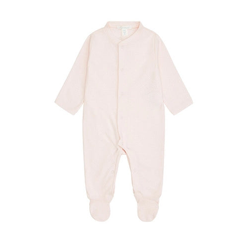 Angle wing baby sleepsuit in pink by Marie Chantal