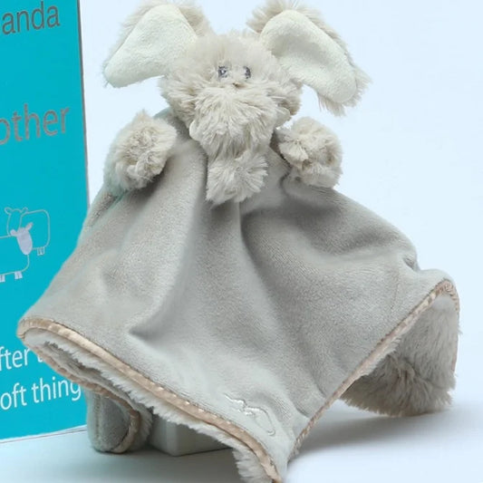 Grey Plush Elephant Comforter/Finger Puppet