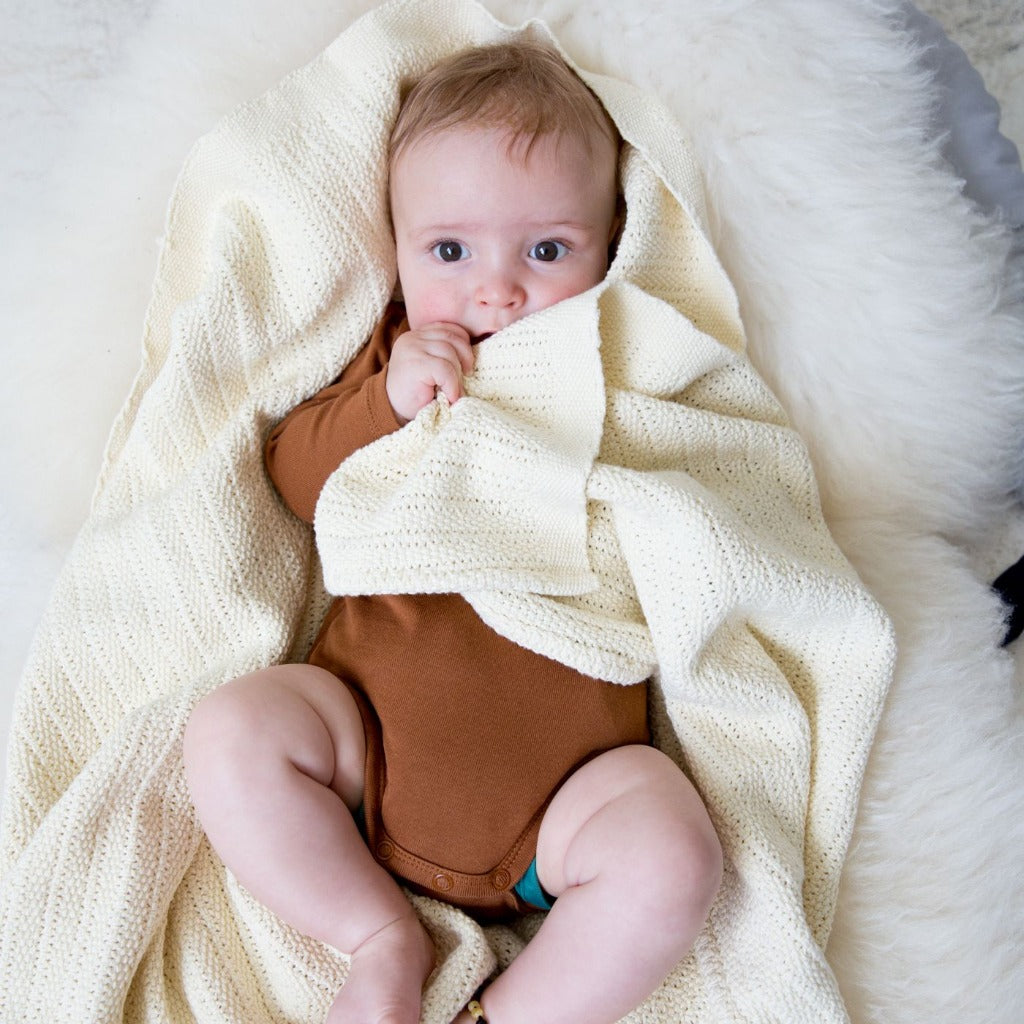 Cotton cellular hot sale blanket baby