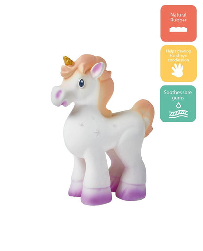 Nuby Teether, Luna The Unicorn Teething Toy, Baby Sensory Toy, New Baby Gift