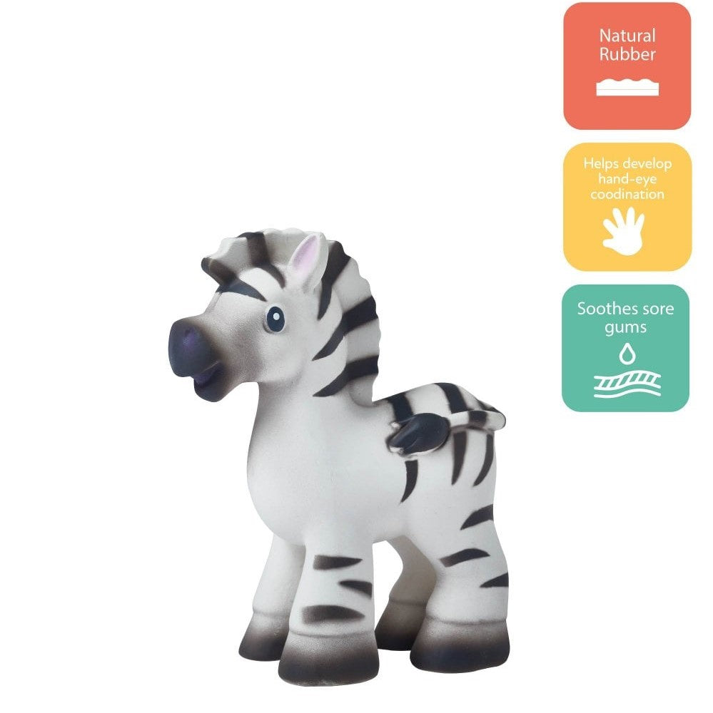 Nuby Teething Toy, Baby Teething Toys Ziggy The Zebra Natural Rubber