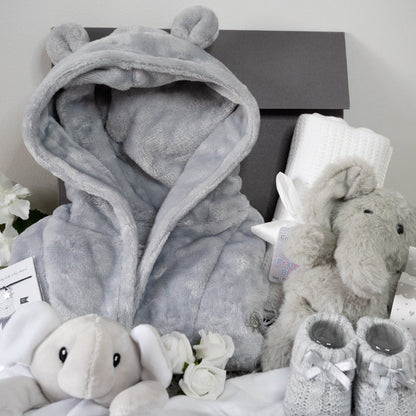 Elephant Themed Personalisable Neutral Baby Gift - Roo And Little Boo
