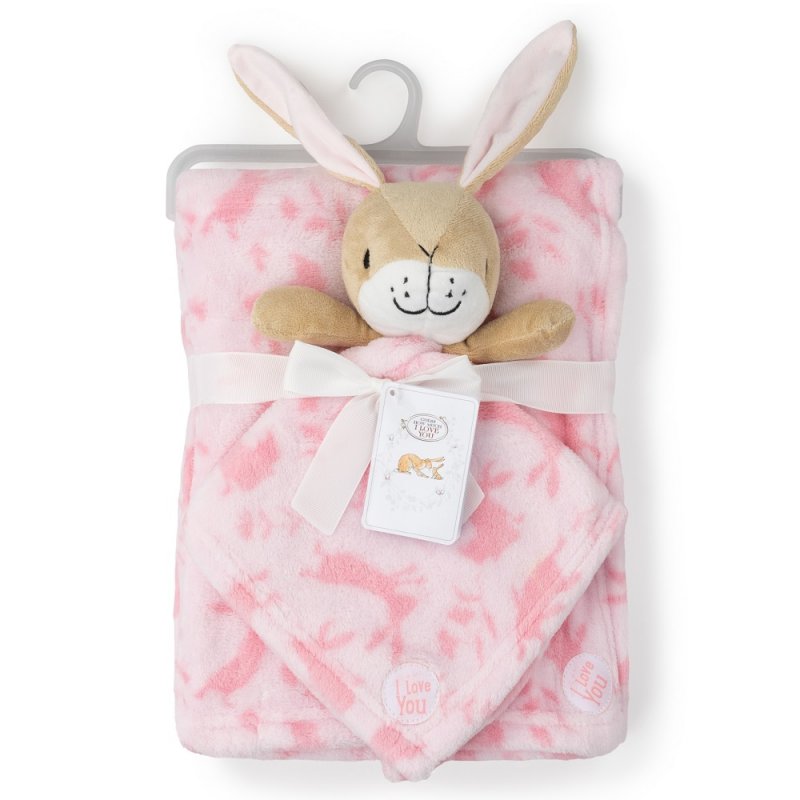Guess How Much I love You Baby Girl Comforter And Baby Blanket