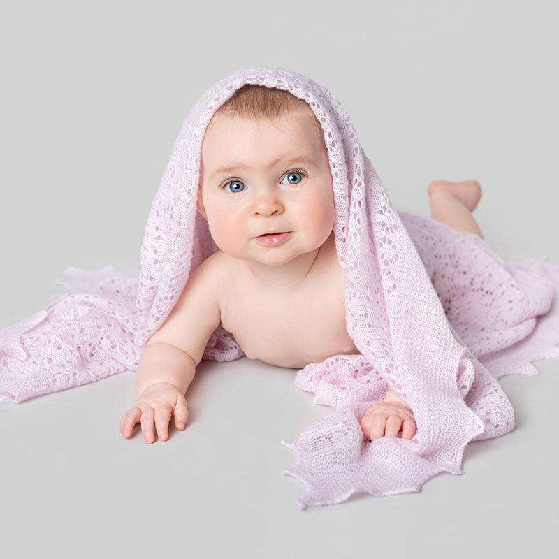 Baby Girl Blankets, Luxury Baby Girl Pink Cashmere Shawl, Baby Receiving Blanket, Christening Shawl by  G.H.Hurt & Son