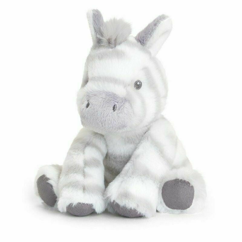 Soft Cuddly Zebra Baby Toy 25cms, Grey And White Eco-Friendly Cuddly Zebra, Sibling Gift