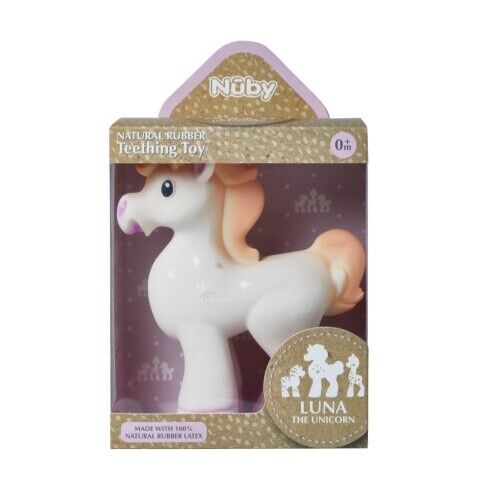 Nuby Teether, Luna The Unicorn Teething Toy, Baby Sensory Toy, New Baby Gift