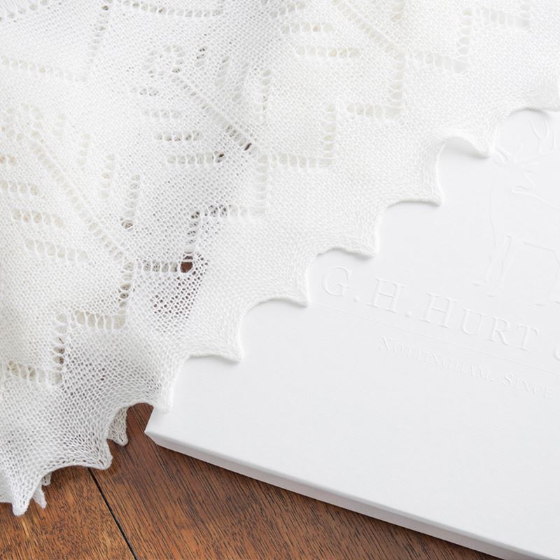 Luxury Baby Christening Shawl, Heirloom Baby Shawl,  G.H.Hurt & Son Baby Shawl