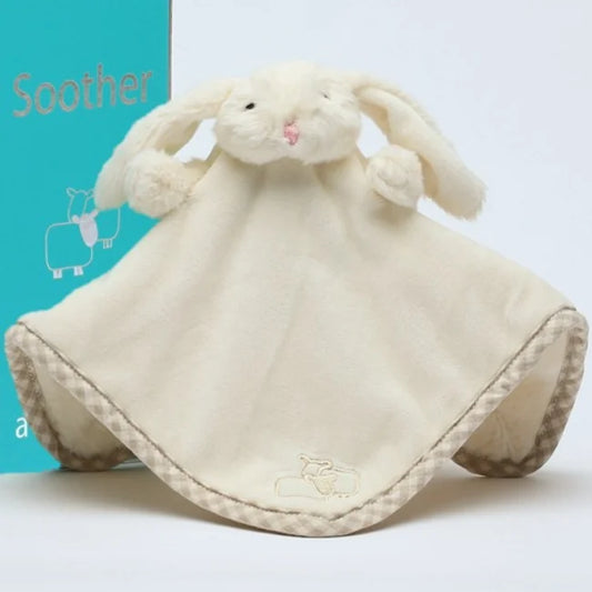 White Bunny Comforter With Finger Puppet, Easter Baby Gift